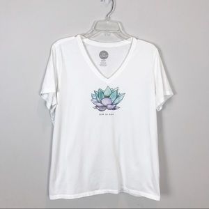 Life Is Good Tops - Life is Good Lotus Graphic Tee Life Is Good Tops - Life is Good Lotus Graphic Tee